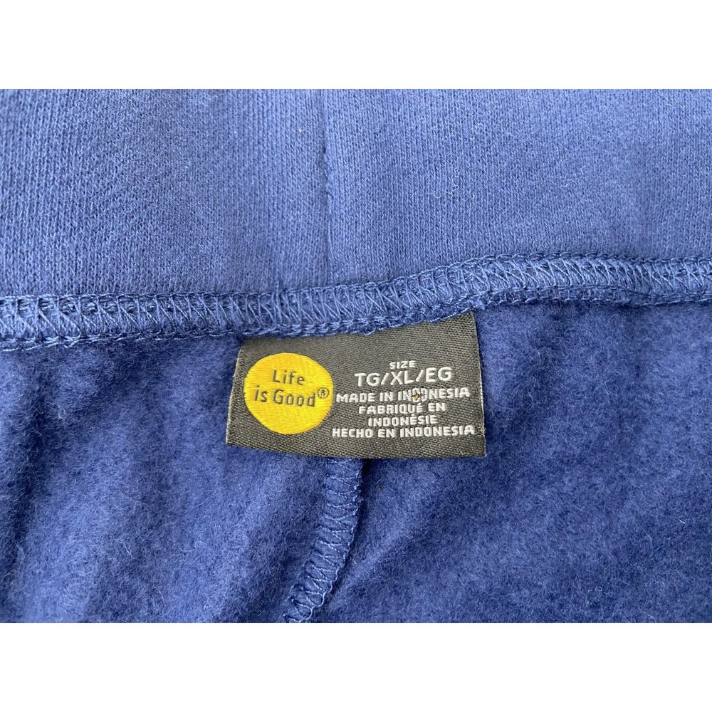 Life Is Good Sweatpants Womens XL Fleece Lounge Blue Logo Relaxed Cozy Soft NWT - Picture 3 of 11
